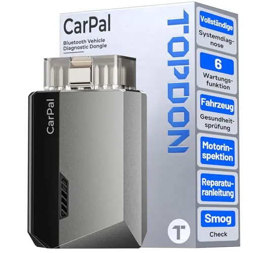 TOPDON Carpal-A OBD2 Diagnosegerät – Bluetooth-Fahrzeugdiagnose für alle Systeme