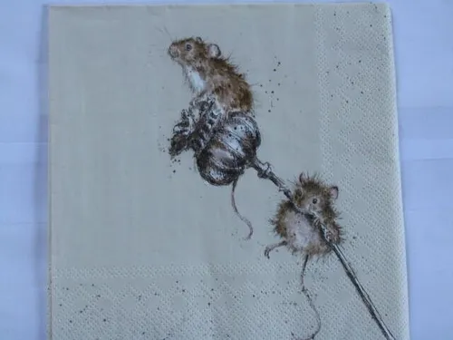 Papierservietten Grau von Wrendale Designs