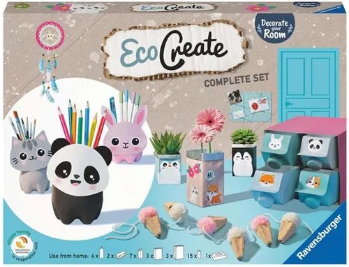 Ravensburger EcoCreate Decorate your Room - Papierbastelset für Kinder, kreatives Dekorieren für ein individuelles Zimmerdesign