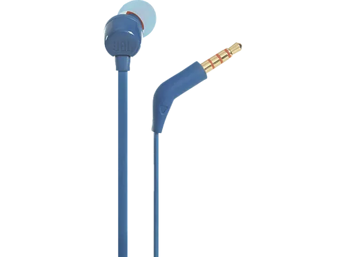 JBL Tune 160 In-Ear-Kopfhörer blau - Kopfhörer mit JBL Pure Bass Sound, leicht und bequem, ideal für Musikgenuss zu Hause und unterwegs. Verwicklungsfreies Kabel und integriertes Mikrofon für einfache Anrufannahme.