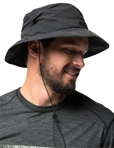 Jack Wolfskin MESH HAT Sonnenhut, Phantom, M - Hüte mit UV-Schutz, feuchtigkeitsregulierend und schnelltrocknend - ideal für Outdoor-Abenteuer bei jedem Wetter.