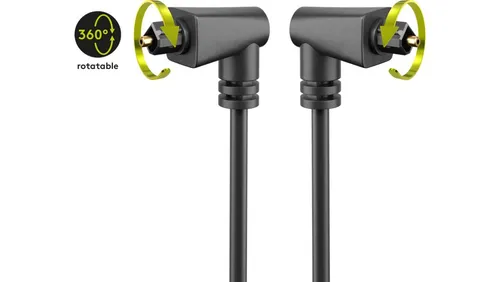 TOSLINK komora kablowa 2-kątowy i obrotowo - Długość kabla 1 m