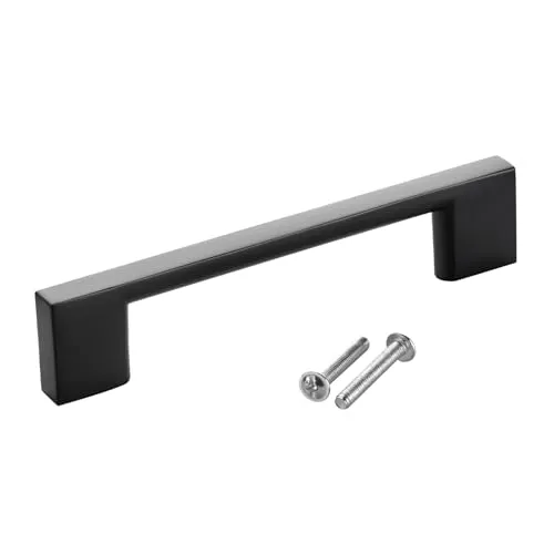 SOTECH Möbelgriff BLACKLINE XII BA 96 mm schwarz matt Aluminium (Länge 121 mm, Breite 9 mm, Höhe 28 mm) Schubladengriff Küchengriff