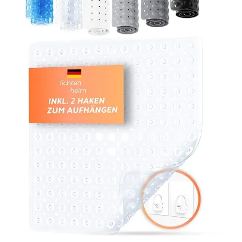 LICHTENHEIM Duschmatte rutschfest Sensitiv 53x53 cm in weiß von LICHTENHEIM