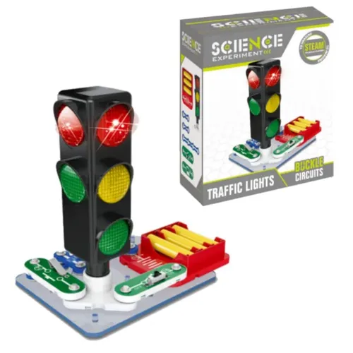 Lernkit Elektronische Ampel STEM-Spiel mit Schaltkreisen Rot Gelb Grün