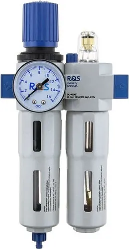 RQS OU-1/4-MINI Druckminderer mit Manometer und Wasserabscheider