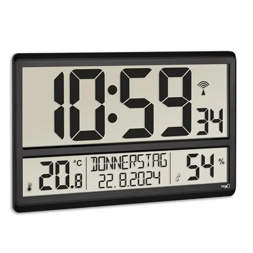 TFA Wanduhr 60.4520 in schwarz von TFA Dostmann