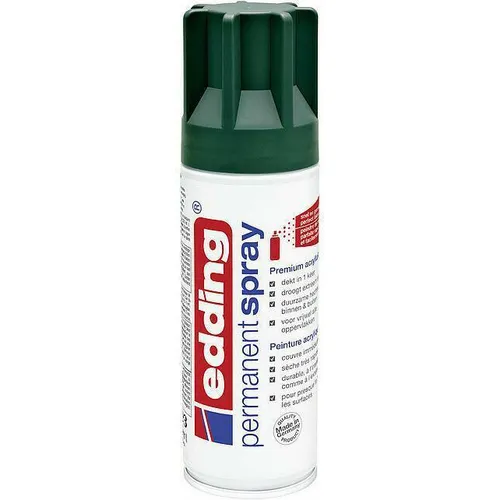 edding Permanent Spray 5200 - Premium-Acryllack in Moosgrün matt - Schreibutensilien - Schnelltrocknender, UV-beständiger Lack für Innen und Außen, ideal für Papier, Holz, Metall und mehr.