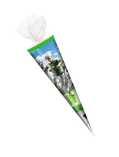 Schultüte / Zuckertüte / 35cm / rund / Tüllverschluss / 