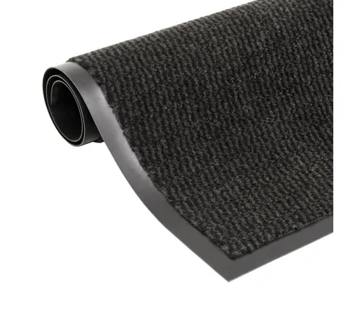 vidaXL Schmutzfangmatte 80x120cm Schwarz - Fußmatte mit rutschfester Rückseite, entfernt Schmutz und Feuchtigkeit effektiv und sorgt für saubere Innenräume. Ideal für Eingänge und stark frequentierte Bereiche.