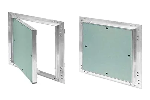 Revisionsklappe GK-Einlage 150x150mm - Gipsfaserplatten Wartungstür mit Aluminium-Rahmen, ideal für Trockenbau und Feuchträume, sorgt für einfachen Zugang zu Installationen und höchste Qualität durch Druckverschluss.