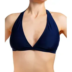 Aquarti Triangel-Bikini Bikini Oberteil Neckholder Push Up Padded Zum Binden blau 38 - Cup B