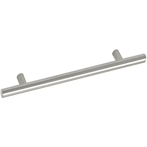 OBF 08 216017.17 Grimme Schrankgriff Eibonie Möbelgriff (Barell) ø 12 mm, Breite 700 mm Stangengriff Edelstahl gebürstet, Silber, Lochabstand 640 mm