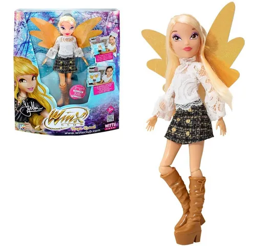 Winx Club Anziehpuppe Stella Magic Reveal Puppe Winx Club Mit austauschbaren Flügeln