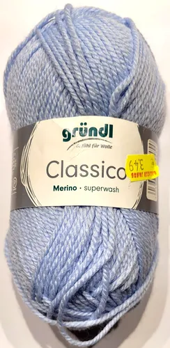 Gründl Classico Farbe: 05 hellblau 50g 120m 50% Schurwolle 50% Polyacryl
