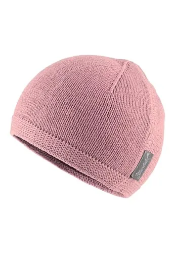 Sterntaler OCS Strickmütze - Klassische Babymütze aus Baumwollgarn (Bio) - Unisex Übergangsmütze ab Geburt - Basic Kopfbedeckung - Beanie Mütze einfarbig - Größe 33, Farbe perlrosa