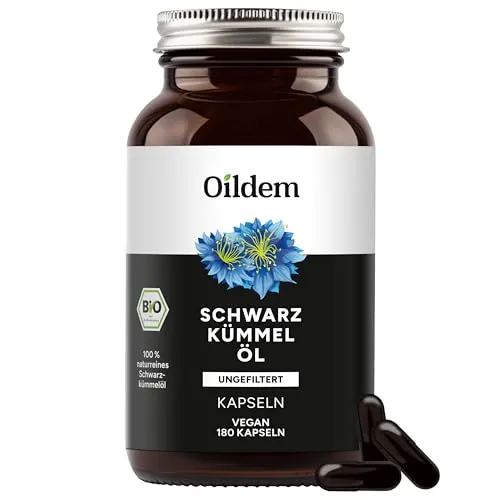Oildem Bio-Schwarzkümmelöl Kapseln Vegan