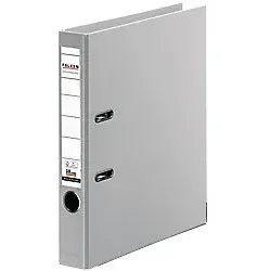 Falken Chromocolor Ordner Schmal DIN A4 50 mm Grau 2 Ringe S50 Kunststoff Hochformat