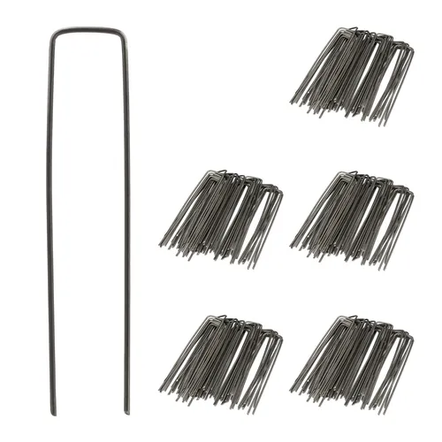 Erdanker U-Heringe Bodenheringe Zeltheringe anthrazit 250 Stück 15 cm Bodenanker