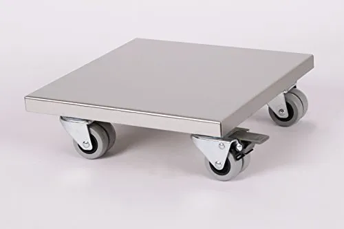 Szagato Pflanzenroller Möbelroller aus Edelstahl 50x50 cm - Hochbelastbarer Möbel- und Pflanzenroller aus Edelstahl, 50x50 cm, mit großen Lenkrollen. Ideal für empfindliche Böden und mühelosen Transport bis 200 kg. Made in Germany für lange Lebensdauer.