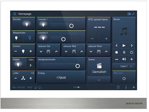 Busch-Jaeger H8237-5W-03 IP Touch Display 10, LAN / LAN, free@home, weiß (2TMA130050W0060)