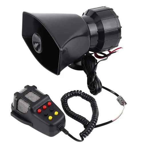 Megafon mit Sirene und Mikrofon 12V 4A Megaphone Lautsprecher Fahrzeug Horn M...