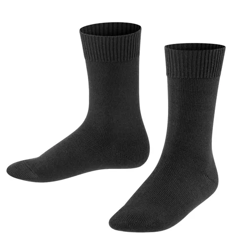 Falke Tagessocke Comfort Wool (hautschmeichelnde Baumwolle) schwarz Kinder - 1 Paar, Größe: 35-38
