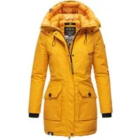 Navahoo Damen Warmer Winter Kurzmantel Blizzardstorm Yellow Gr. XS - Funktionsjacken - Warmer, taillierter Wintermantel mit wasserabweisendem Material und kuscheliger Wattierung, ideal für kaltes Wetter!