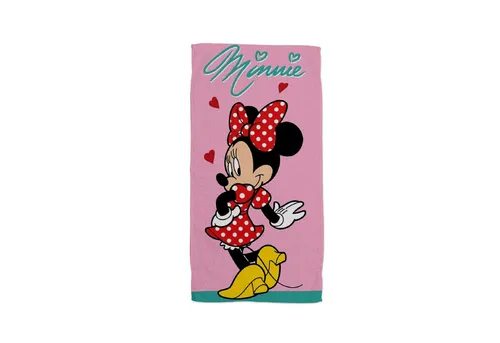 Disney Minnie Mouse Strandtuch Badehandtuch – Hautfreundliches & strapazierfähiges Handtuch 70x140 cm