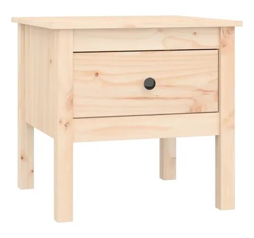 furnicato Beistelltisch aus massivem Kiefernholz 50x50x49 cm