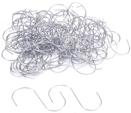 BRUBAKER Dekohänger 50x Kugelaufhänger S-Haken aus Metall (50 St), Baumkugelhaken für Weihnachtskugeln und Tannenbaumschmuck