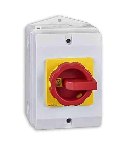 Sontheimer Reparaturschalter 16A 3-polig 7,5kW IP65 RLO16/3PM-D1/Z33GB/2xM25, Reparaturschalter/Not-Aus/Rot Gelb