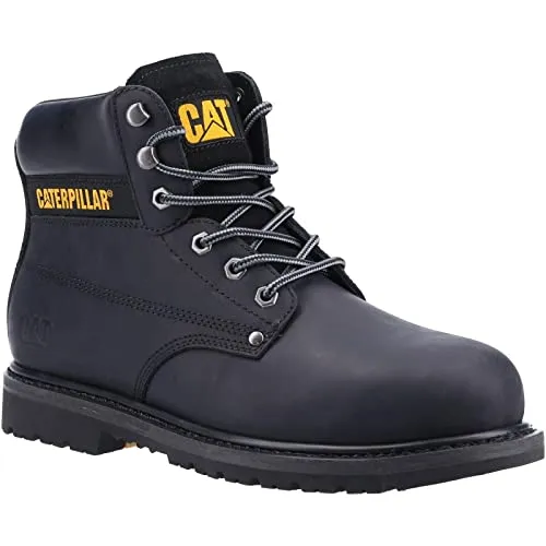 Caterpillar Sicherheitsstiefel Powerplant S3 schwarz 45 - Robuste Sicherheitsstiefel mit S3 Standard für durchtrittsicheren Schutz. Ideal für Bau, Landwirtschaft und Industrie mit hitzebeständiger, öl- und benzinresistenter Sohle.