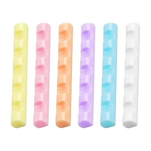 Laughhe 6 Stück Nagelpinsel Organizer Nail Art Pinselhalter, Nagelkunst Pinsel Stifte Ständer Nail Art Pinselhalter Display Ständer, Stifthaltern für Nagelkunst für Beauty Werkzeug Aufbewahrung