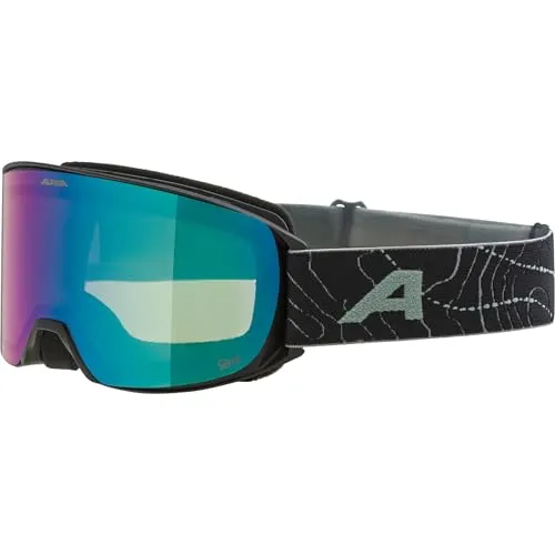 ALPINA NAKISKA Q-LITE Skibrille - kontrastverstärkend und 100% UV-Schutz - Skibrille mit ALPINA Q-LITE Technologie für verbesserte Sicht im Schnee. Ideal für Brillenträger und bietet beschlagfreie Sicht sowie optimalen UV-Schutz.