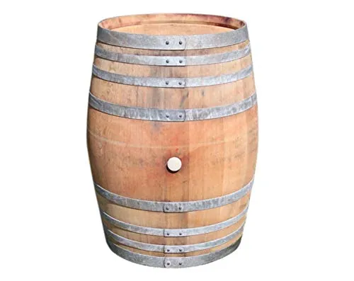 Temesso Stehtisch aus Weinfass - 300 Liter Eiche - Gartentisch aus original Weinfass, massiv aus Eiche, ideal für Gartenpartys. Mit einem Durchmesser von 78 cm und einer Höhe von 98 cm bietet er viel Platz und Stabilität.