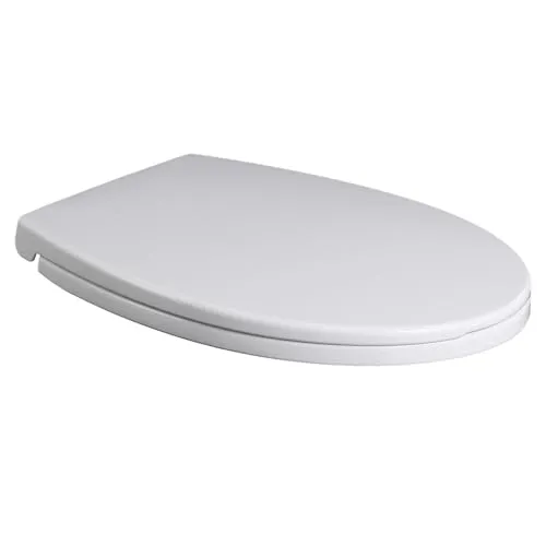 Hanra WC-Sitz mit Absenkautomatik und Schnellverschluss, Standard-Toilettensitz, oval, weiß