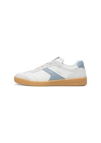 Marc O'Polo Leder-Sneakers in Weiß - 40 - Sneaker mit Schnürung, verstärkten Kappen und rutschhemmender Laufsohle für optimalen Halt und Komfort im Alltag.