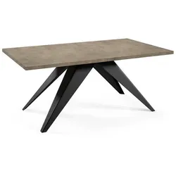 Feldmann-Wohnen Esstisch Dunkelgrau, Rechteckig, 140/240 cm - Eleganter Esstisch mit ausziehbarer Funktion, ideal für gesellige Abende. Pflegeleichte Oberfläche und modernes Design, passend für jedes Esszimmer.