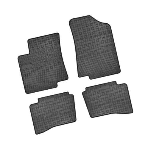 Bär-AfC KI04746 Gummimatten Auto Fußmatten Schwarz, Erhöhter Rand, Set 4-teilig, Passgenau für Kia Rio Typ UB Baujahr 2011 bis 2017 3 & 5-TRG.