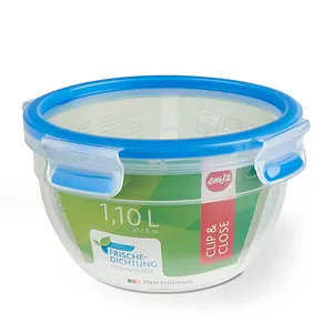 emsa Frischhaltedose CLIP & CLOSE 10,0 cm hoch transparent 1,1 l, 1 St.