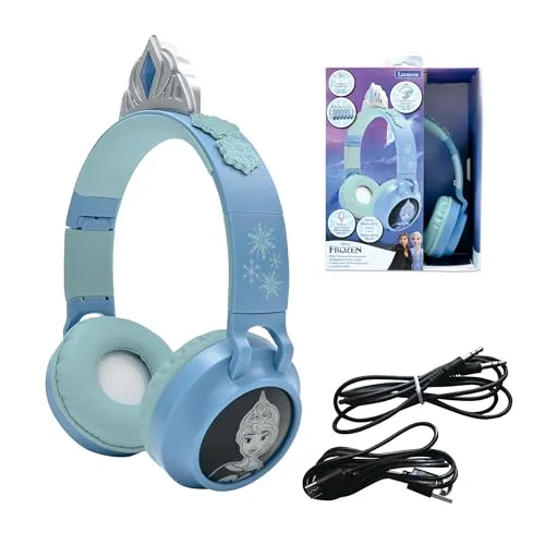 Lexibook 2-in-1 Bluetooth/Kabel-Kopfhörer Frozen Blau (HPBT015FZ) - Kopfhörer mit Bluetooth und Kabel, ideal für Kinder, mit einem coolen Frozen Design und hervorragendem Klang.