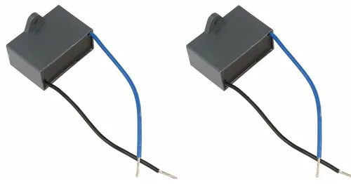 2x AnlaufKondensator MotorKondensator CBB61 1uF 450V 2 kabel 100mm Kondensator