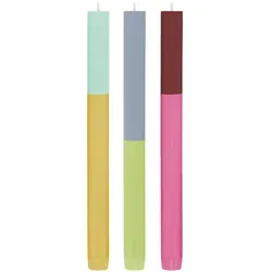 Remember Stabkerze Palma 3tlg. Wachs Bunt von REMEMBER