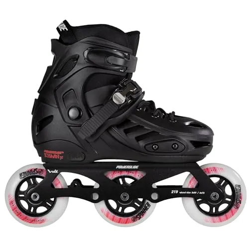 POWERSLIDE KHAAN PRO Inline Skate 2025 black - 31-34 - Kids Skates mit 2-in-1-Rahmen für den Wechsel zwischen 3 und 4 Rädern, ideal für Komfort und Spaß beim Skaten. Perfekt für kleine Skate-Champions!