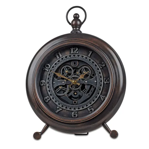 Standuhr 38 cm antik Zahnrad Bewegung Kamin Tischuhr formano 676269 Dekoration