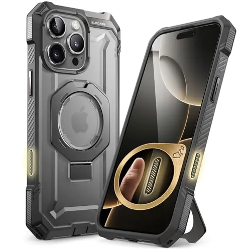 SUPCASE Unicorn Beetle Grip für iPhone 16 Pro Max – Robuste Schutzhülle mit Ständer - Standard Handyhüllen mit 20 Fuß Fallschutz, integriertem Ständer und nahtloser MagSafe-Kompatibilität für maximale Benutzerfreundlichkeit und Schutz.
