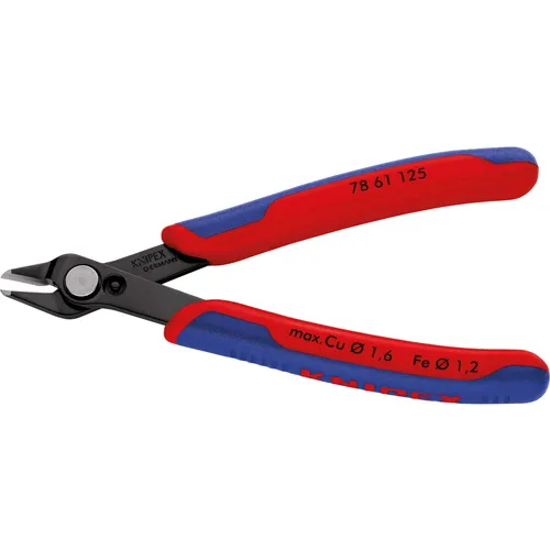 KNIPEX 78 61 125 SB Electronic Super Knips® 125 mm - Zangen – Präziser Elektronik-Seitenschneider mit ergonomischem Design für müheloses Schneiden von feinen Drähten und Kabeln.