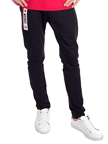 BEZLIT Kinder Jungen Freizeit Sport Trainings Stoff Jogging Sweat Hose 30144 Schwarz 110