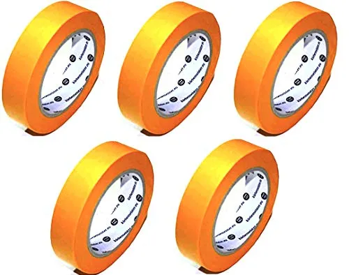 5x Rollen | 30mm x 50m | Goldband (soft) | Maler Abdeckband | klebemeister.eu